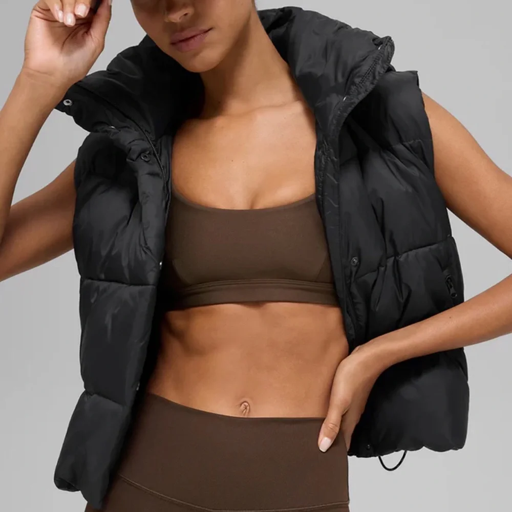 Alo Yoga Gold Rush Puffer Vest Black XXS - Picture 1 of 12
